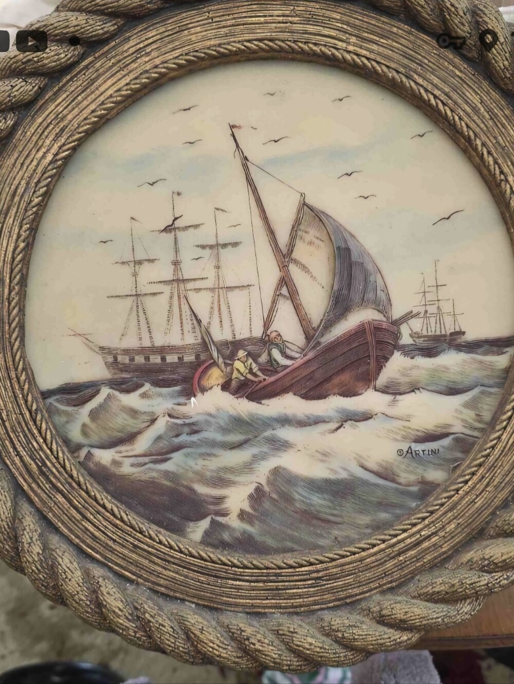 Hand-painted, 4-D Artini engraving from Artini Arts, Inc.